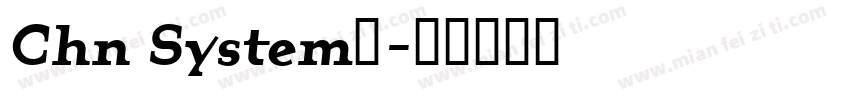 Chn System字字体转换